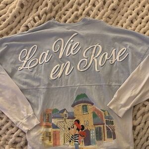 Disney White and Blue Ombré Long Sleeve T-Shirt